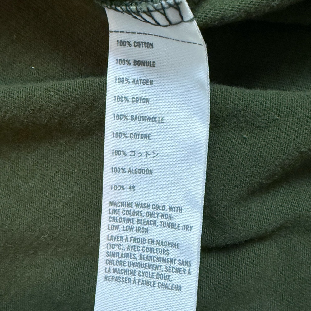 Hollister Men’s Olive Green Long Sleeve Cotton Top - Picture 4 of 4
